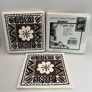 VINTAGE 70’s ALOHA COCKTAIL NAPKINS (2 SEALED PKG’s 50 COUNT + 6=106) HAWAII LEI
